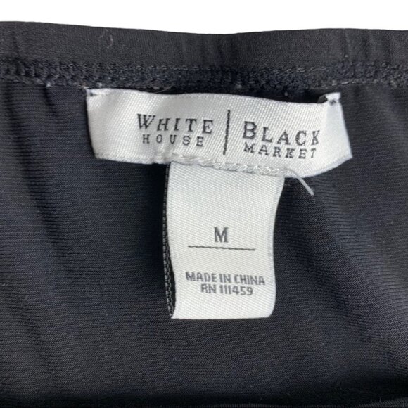 white house black market jeweled halter  top black size medium - Picture 3 of 6